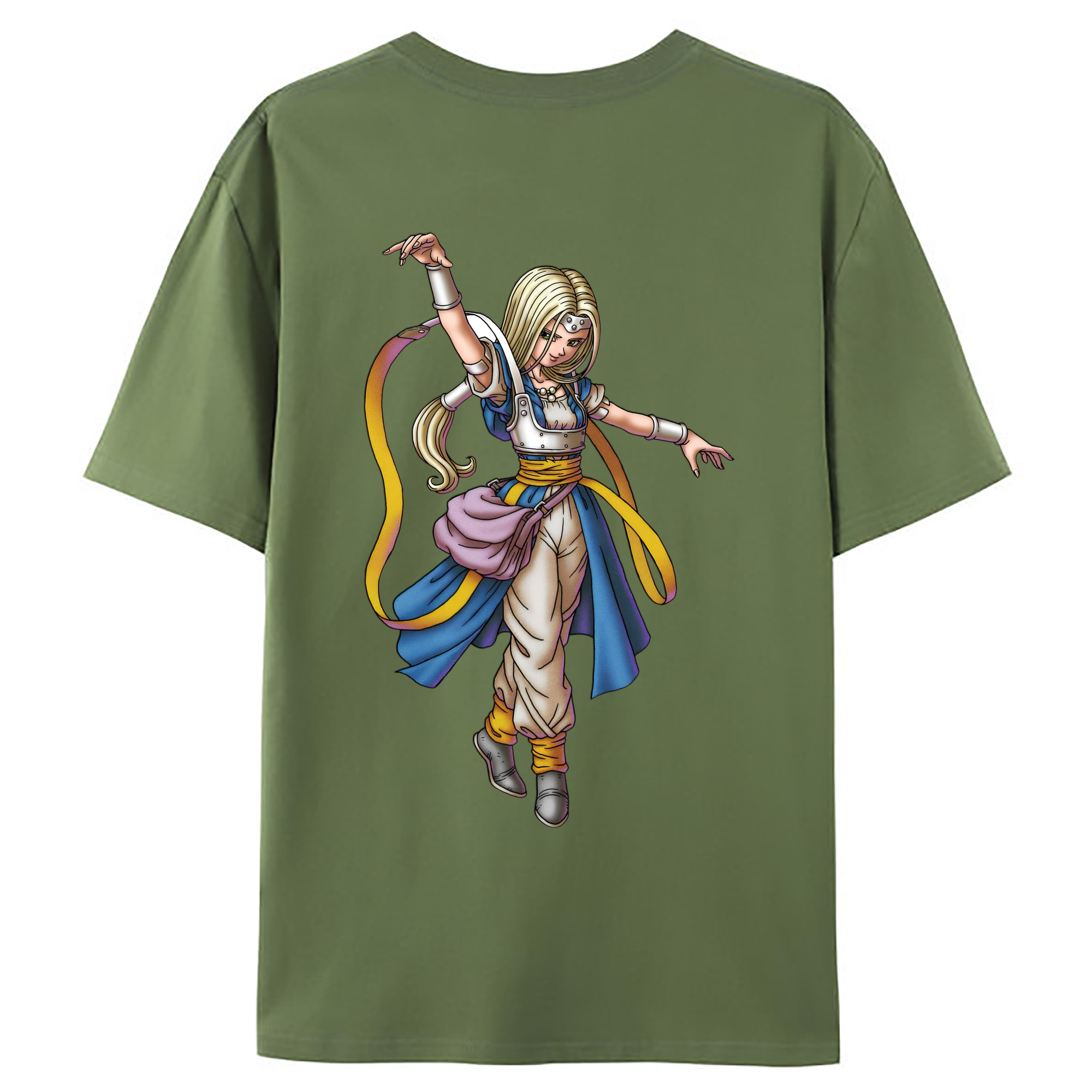 （画像用） ドラゴンクエスト Doragon Kuesuto Dragon Quest 綿100％ メンズ半袖Tシャツ（バックプリント） 通気性
